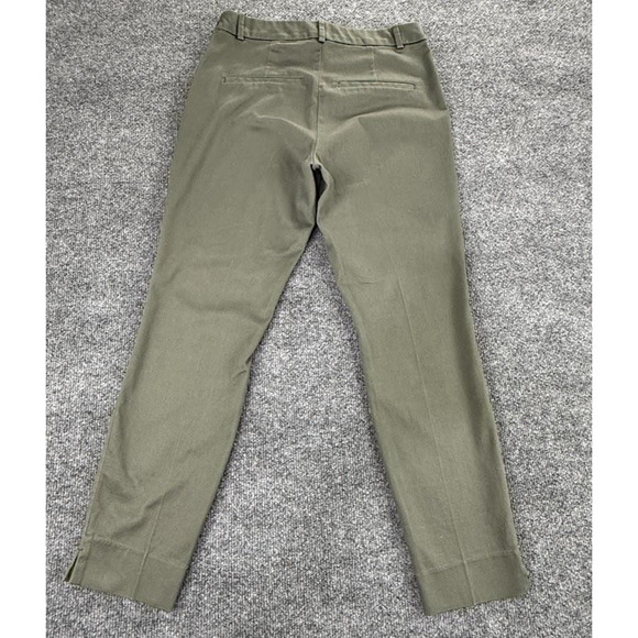 H&M Pants Womens 8 Olive Green Chino Slim Fit Stretch Ankle‎ Dress Casual Office - Picture 6 of 16